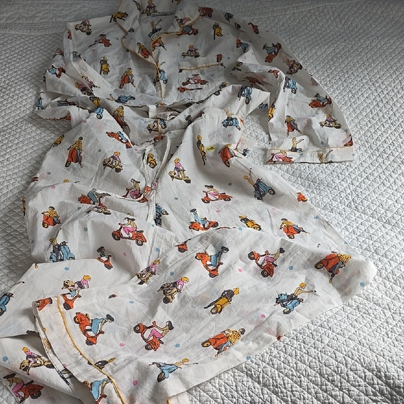 Mahogany Cotton Moto Pajamas - Picture 3 of 16